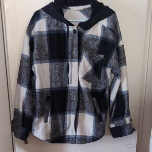 Plaid Utility Jacket for Women